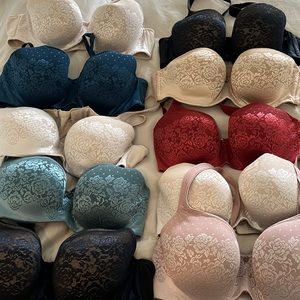 Set of 10 size 36C Soma stunning support balconet bras